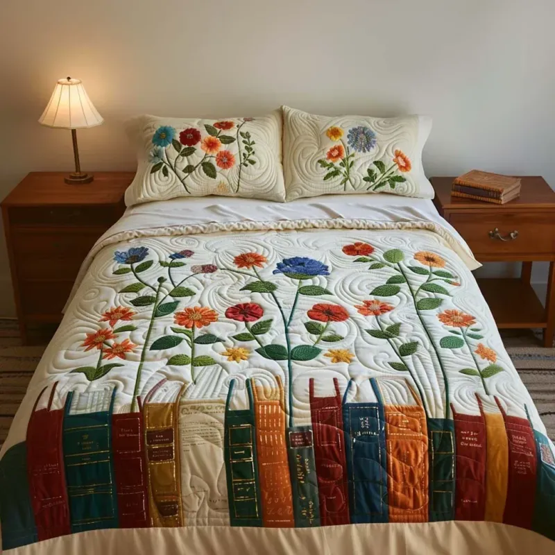 Literary Haven Bamboo Quilt Bedding Set