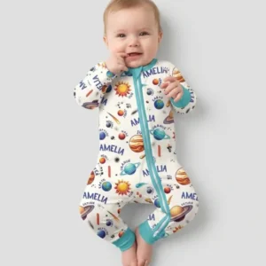 Personalized Birthday Solar System Bamboo Convertible Zippy
