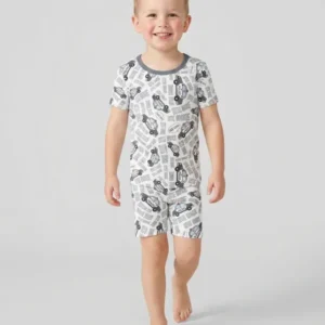 Little Rookie Bamboo Two Piece Short Sleeve Shorts Pajama Set