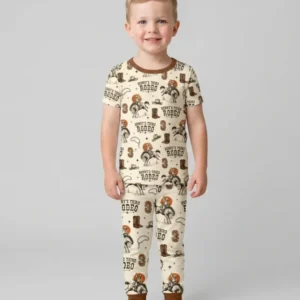 Custom Name Birthday Rodeo Bamboo Two Piece Short Sleeve Pajama Set