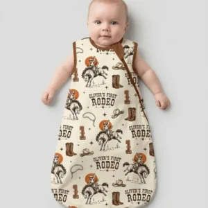 Custom Name Birthday Rodeo Bamboo Sleep Bag