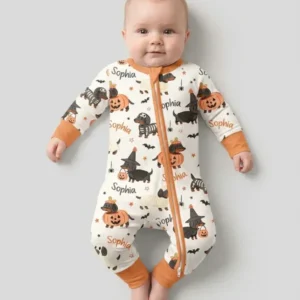 Orange and Black Dachshund Bamboo Convertible Zippy
