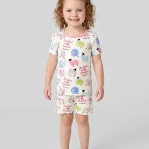 The Lord Is My Shepherd Psalm 23 Bamboo Two Piece Short Sleeve Shorts Pajama Set