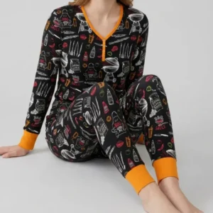 Backyard BBQ Party Family Matching Bamboo Women Pajama Set