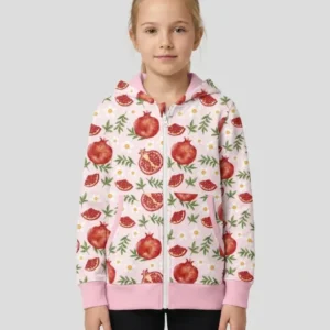 Pomegranate Garden Joy Family Matching Bamboo Zip Hoodie