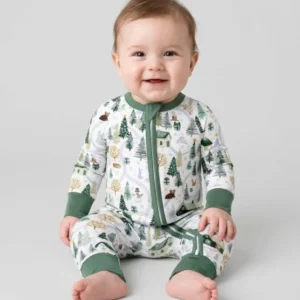 Winter Woodland Village Bamboo Convertible Zippy