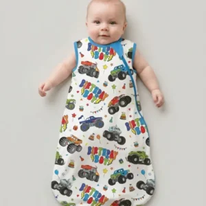 Monster Truck Birthday Boy Bamboo Sleep Bag