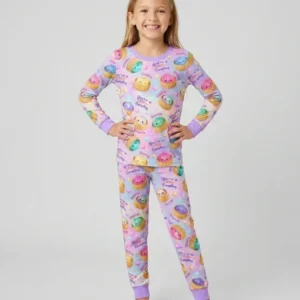 Custom Name You're A Glitter Dumpling Bamboo Two Piece Long Sleeve Pajama Set