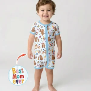 Best Mama Bear Ever Family Matching Shorty Zippy