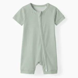 Jet Stream Bamboo Shorty Zippered Romper