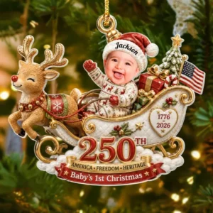 America 250 Baby Personalized 1-Side Photo Acrylic Ornament