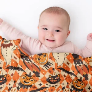 Vintage Halloween Carnival Bamboo Blanket