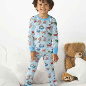 Best Bud Bark Family Matching Bamboo Two Piece Long Sleeve Pajama Set