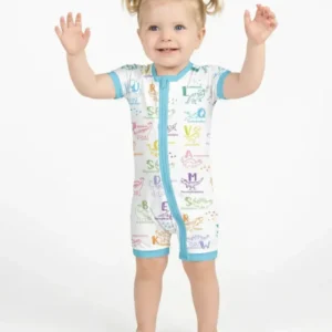 Dino Alphabet ABC Bamboo Shorty Zippy