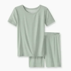 Jet Stream Bamboo Two Piece Short Sleeve Shorts Pajama Set