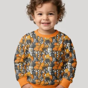 Colorful Doodle Monster Friends Bamboo Crewneck Sweatshirt