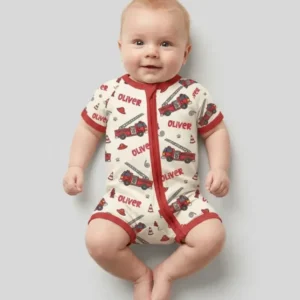 Custom Name Future Firefighters Bamboo Shorty Zippy