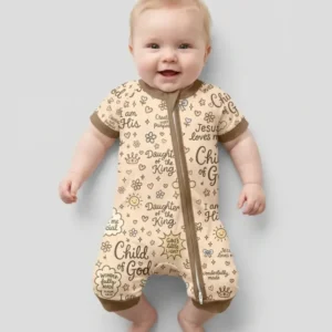 Child Of God Jesus Loves Me Bamboo Shorty Zippy