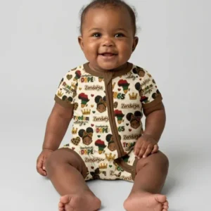 Custom Name Juneteenth Unapologetically Dope Bamboo Shorty Zippy