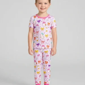 Coquette Ghost & Bow Bamboo Two Piece Short Sleeve Pajama Set