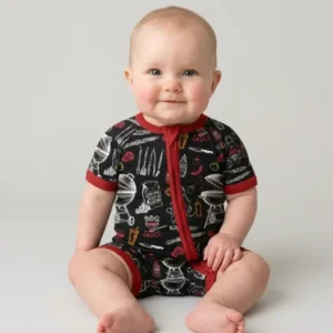 Backyard BBQ Party Family Matching Bamboo Shorty Zippy