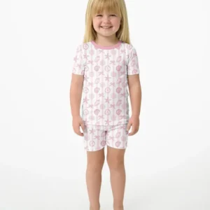 Coastal Keepsakes Family Matching Bamboo Two Piece Short Sleeve Shorts Pajama Set