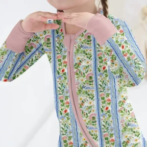 Pastel Floral Girl Bamboo Convertible Zippy