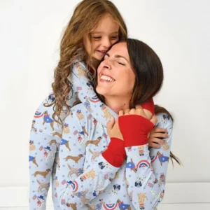 Patriotic Pups Family Matching Bamboo Women Pajama Set