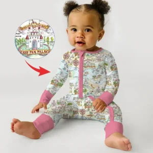 Once Upon A Map Mommy & Baby Matching Bamboo Convertible Zippy
