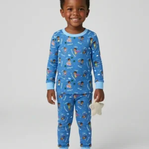 Black Boys I Am Smart Bamboo Two Piece Long Sleeve Pajama Set