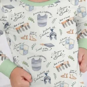 Ephesians 6:10-18 Armor of God Bamboo Two Piece Long Sleeve Pajama Set