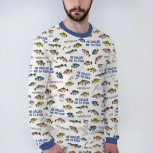 He Called Me To Fish Daddy & Me Matching Men's Pajama Set