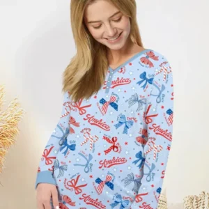 Girly Patriotic Bamboo Women Pajama Set