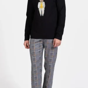 Pyjama long Homme Charles Noir 1