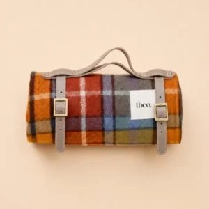 Classic Recycled Wool Picnic Blanket in Buchanan Antique Tartan