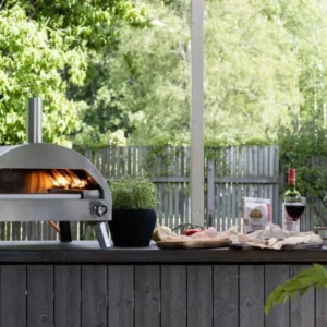Pizzaofen Parma - aus Stahl, Edelstahl und Keramik in Silber