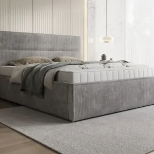 Designer Polsterbett Merry in Cord mit Stauraum