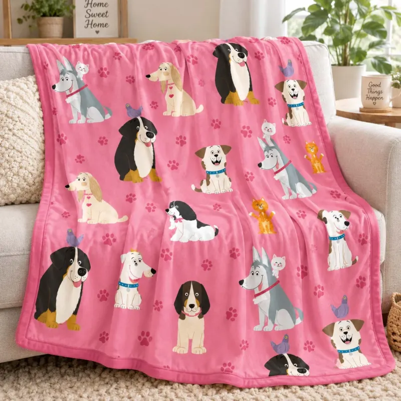 Puppy Party Pals Bamboo Blanket