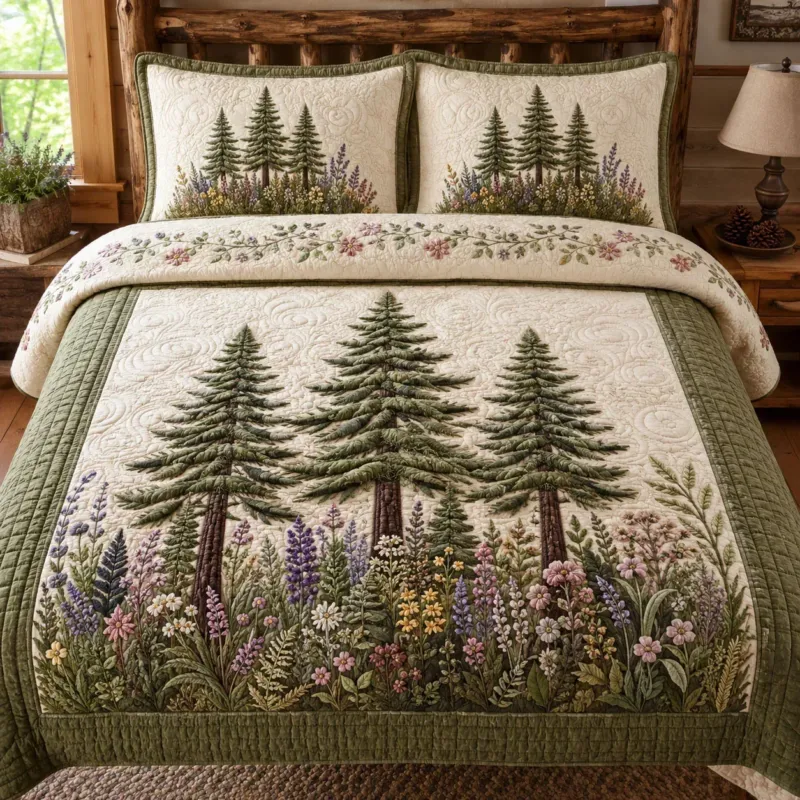 Quiet Forest Bamboo Quilt Bedding Set