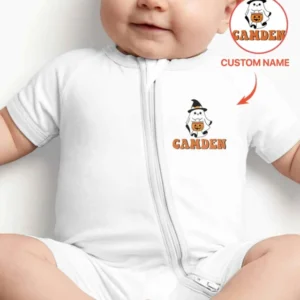 Personalized One Spooky Dude Halloween Birthday Bamboo Shorty Zippy