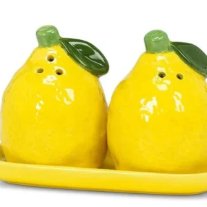 Lemon Salt & Pepper Set with Tray