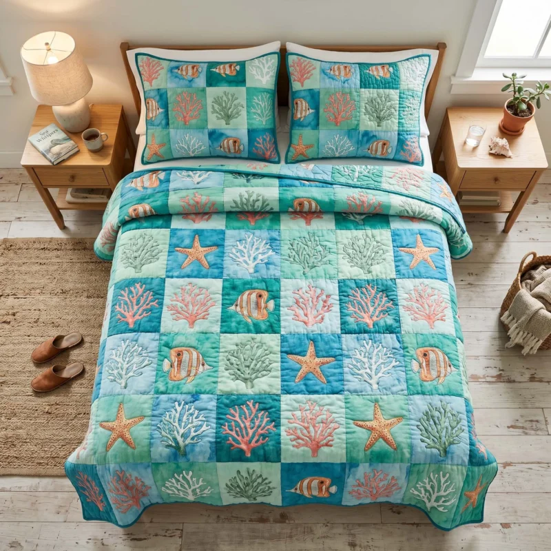 Sea Serenity Bamboo Quilt Bedding Set