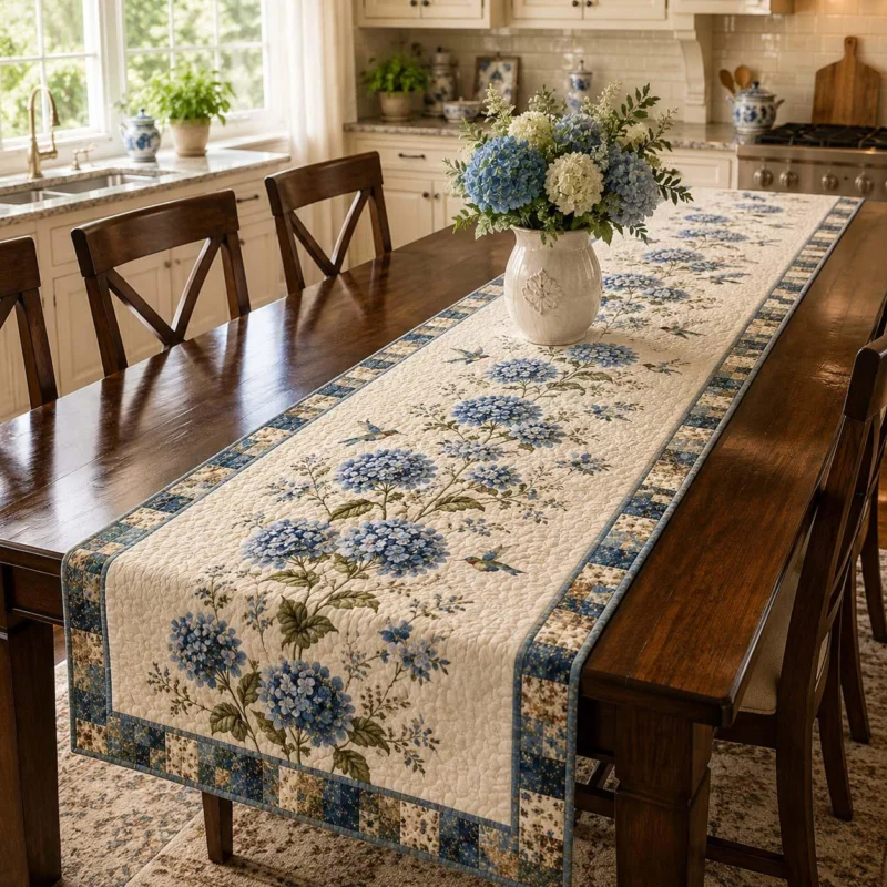 Soft Floral Dreams Quilt Table Runner