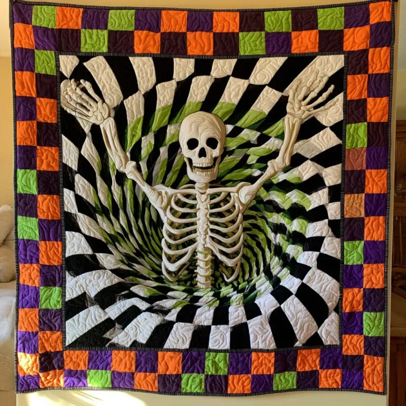 Spooky Haunted Journey Bamboo Quilt Blanket