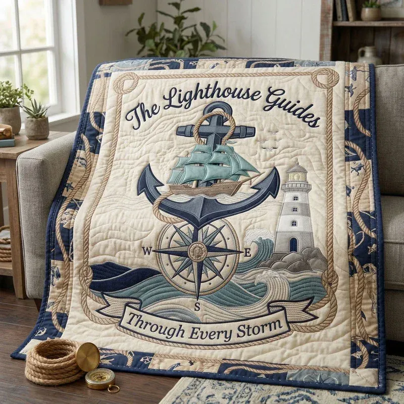 Stormy Sea Light Bamboo Quilt Blanket