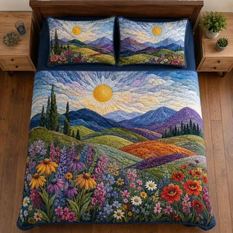 Sunlit Garden Bamboo Quilt Bedding Set