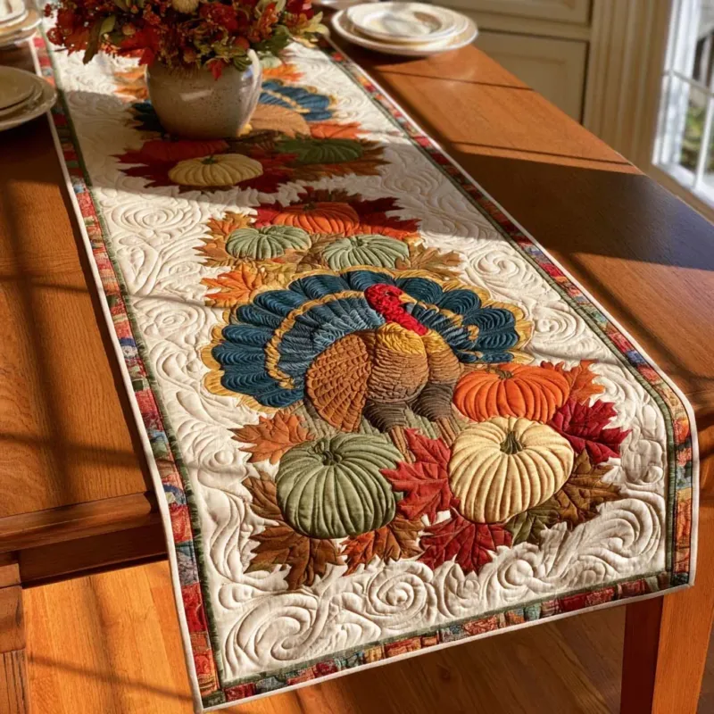 Thanksgiving Harvest Blessings Quilt Table Runner