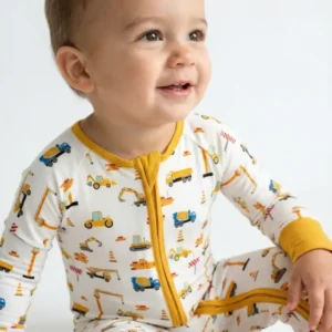 Construction Bamboo Convertible Zippered Romper