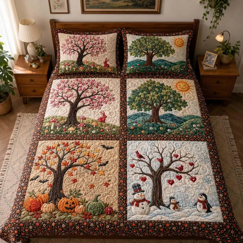 Tree Spirit Bamboo Quilt Bedding Set