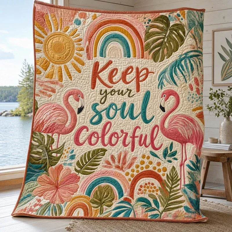 Tropic Glow Bamboo Quilt Blanket